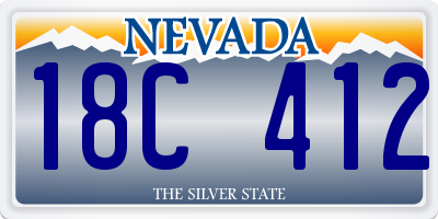 NV license plate 18C412