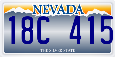 NV license plate 18C415