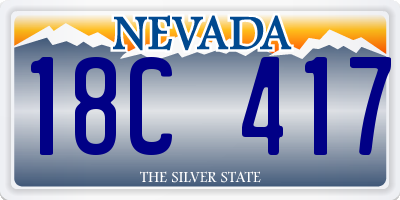 NV license plate 18C417