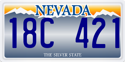 NV license plate 18C421