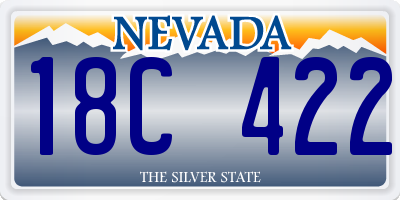 NV license plate 18C422