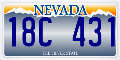 NV license plate 18C431