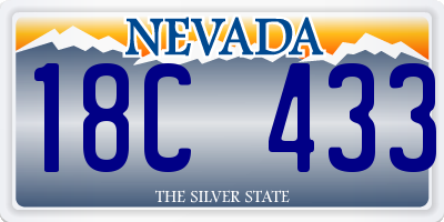 NV license plate 18C433