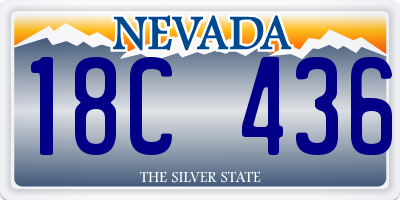 NV license plate 18C436