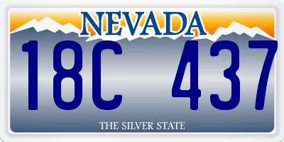 NV license plate 18C437