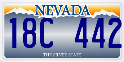 NV license plate 18C442