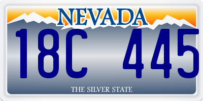 NV license plate 18C445