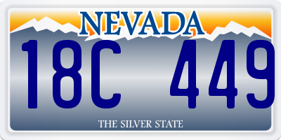 NV license plate 18C449