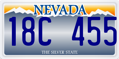 NV license plate 18C455