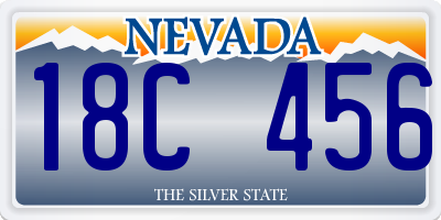 NV license plate 18C456