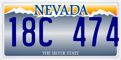NV license plate 18C474