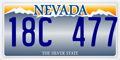 NV license plate 18C477