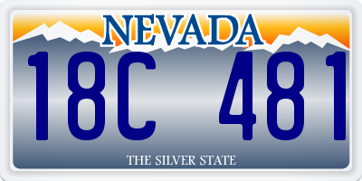 NV license plate 18C481