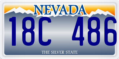 NV license plate 18C486