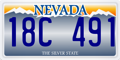 NV license plate 18C491