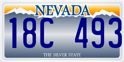 NV license plate 18C493