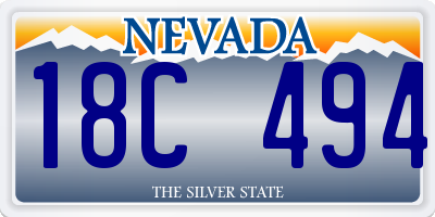 NV license plate 18C494
