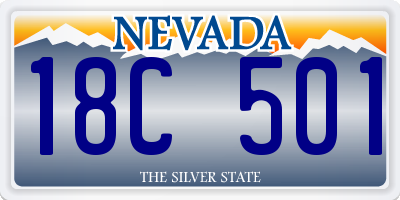 NV license plate 18C501