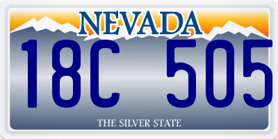 NV license plate 18C505