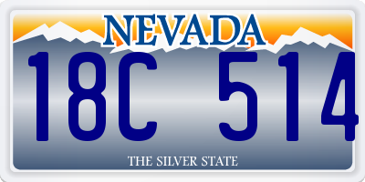 NV license plate 18C514