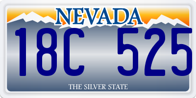 NV license plate 18C525