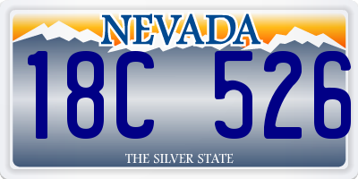 NV license plate 18C526