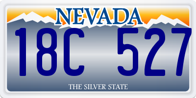 NV license plate 18C527
