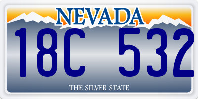 NV license plate 18C532