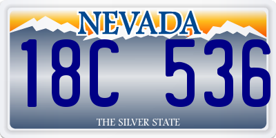 NV license plate 18C536