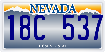 NV license plate 18C537