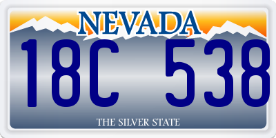 NV license plate 18C538