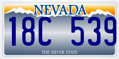 NV license plate 18C539