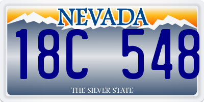 NV license plate 18C548