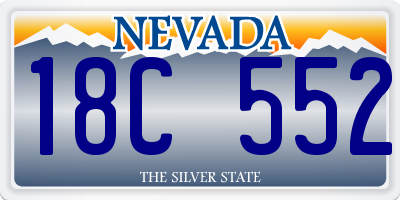NV license plate 18C552