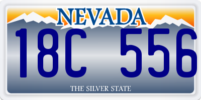 NV license plate 18C556