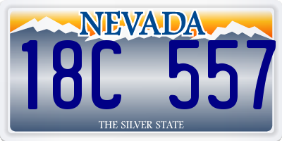 NV license plate 18C557