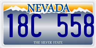 NV license plate 18C558
