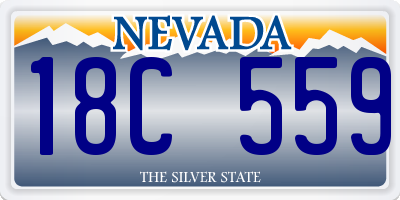 NV license plate 18C559