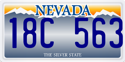 NV license plate 18C563