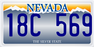 NV license plate 18C569