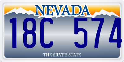 NV license plate 18C574