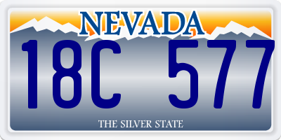 NV license plate 18C577