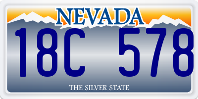 NV license plate 18C578