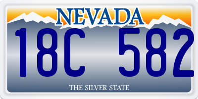 NV license plate 18C582