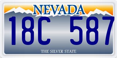 NV license plate 18C587