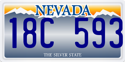 NV license plate 18C593