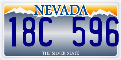 NV license plate 18C596