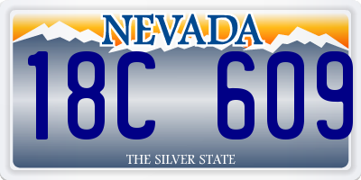 NV license plate 18C609