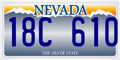 NV license plate 18C610