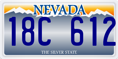 NV license plate 18C612